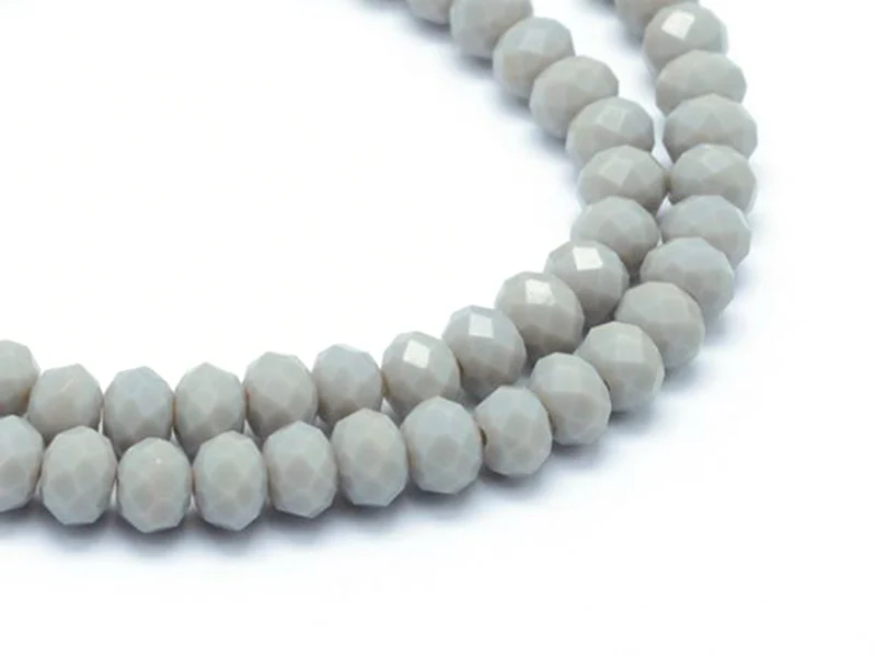 Lot de 50 perles à facettes en verre 8x6 mm - bleu et vert