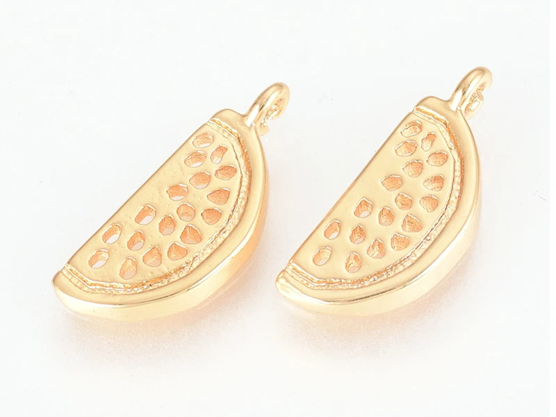 Pendentif pastèque - doré à l'or fin