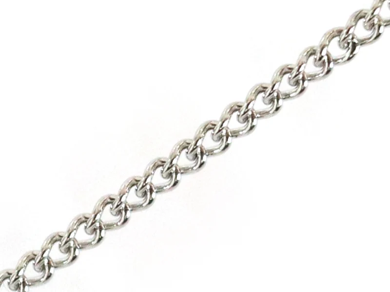 Chaine gourmette 1,1 mm en acier inoxydable - argenté foncé x 20 cm