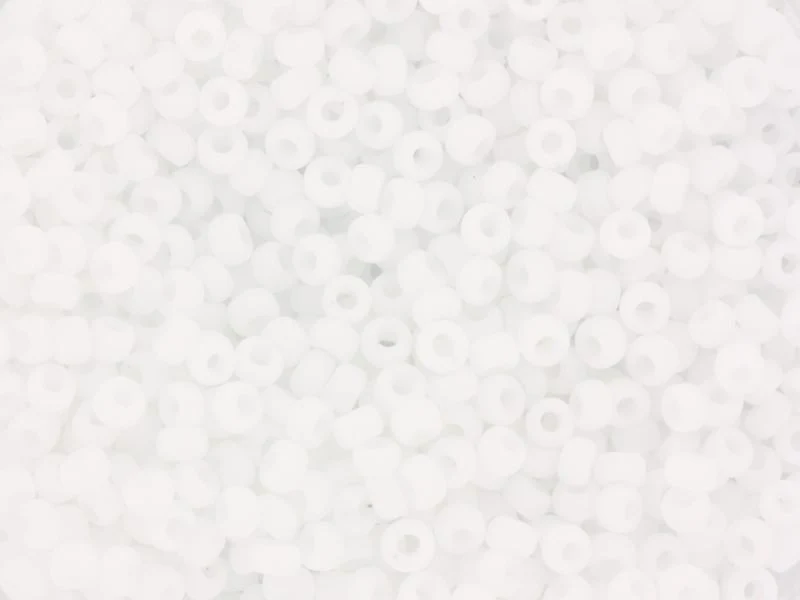 Rocailles Miyuki 11/0 - blanc mat 402f