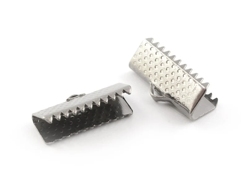 Fermoir griffe 20 mm - argenté foncé
