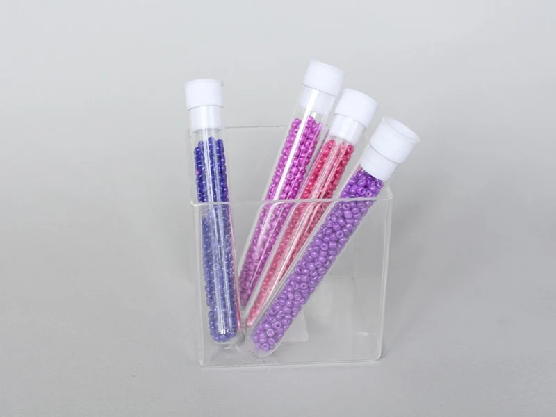 Tube de 350 perles de rocailles opaques - violet foncé