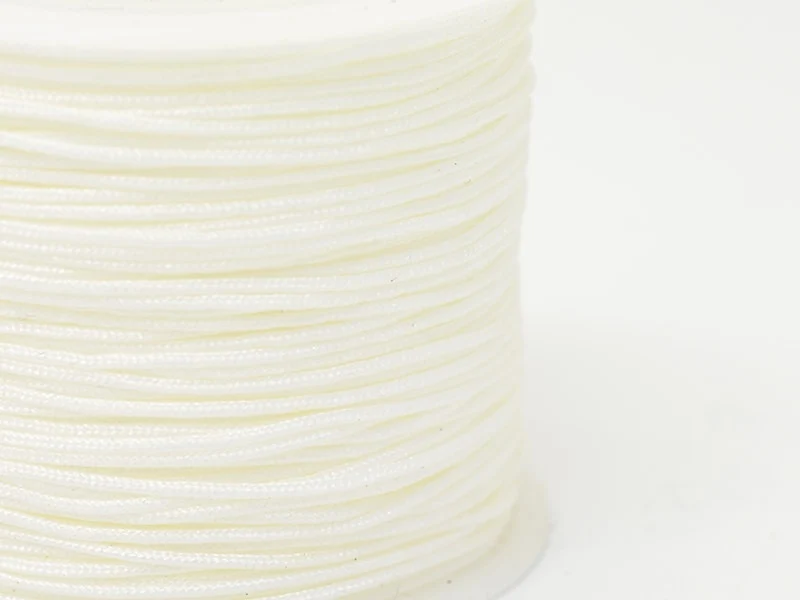 1 m de fil de jade / fil nylon tressé 1 mm - blanc