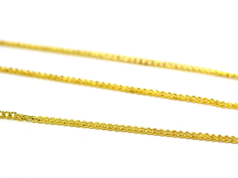 Chaine gourmette 1mm couleur or x 20 cm